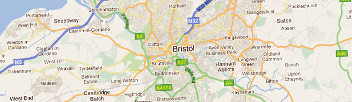 Location map of Bristol